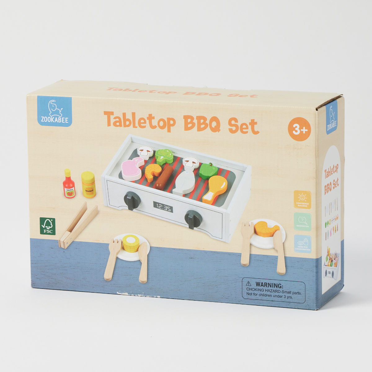 Wooden Tabletop BBQ Set
