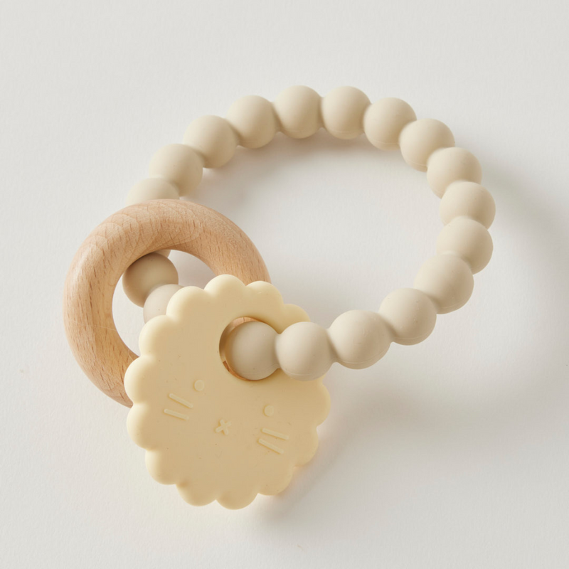 Wren Teether - Silicone & Wood