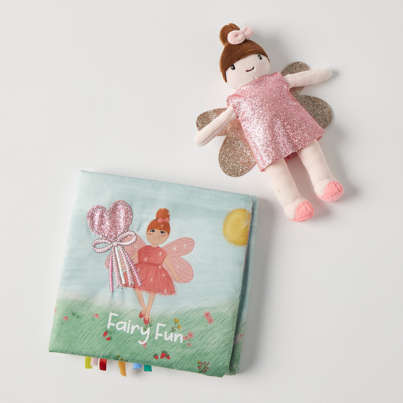 Activity Fabric Book & Toy Set - Fairy Fun - Jiggle & Giggle - Image 1