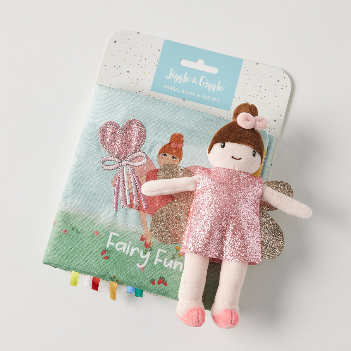 Activity Fabric Book & Toy Set - Fairy Fun - Jiggle & Giggle - Image 2