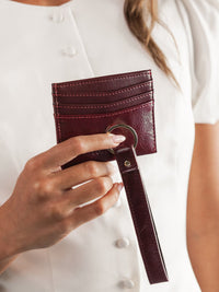 Ada Cardholder - Burgundy Patent