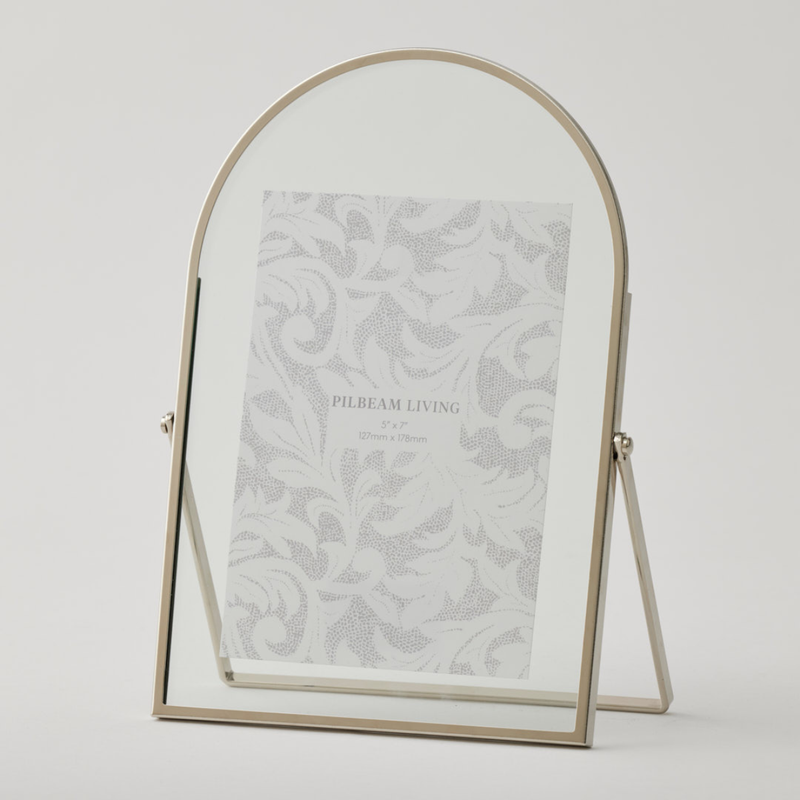 Akira Large Photo Frame - Silver - Pilbeam Living - Image 1