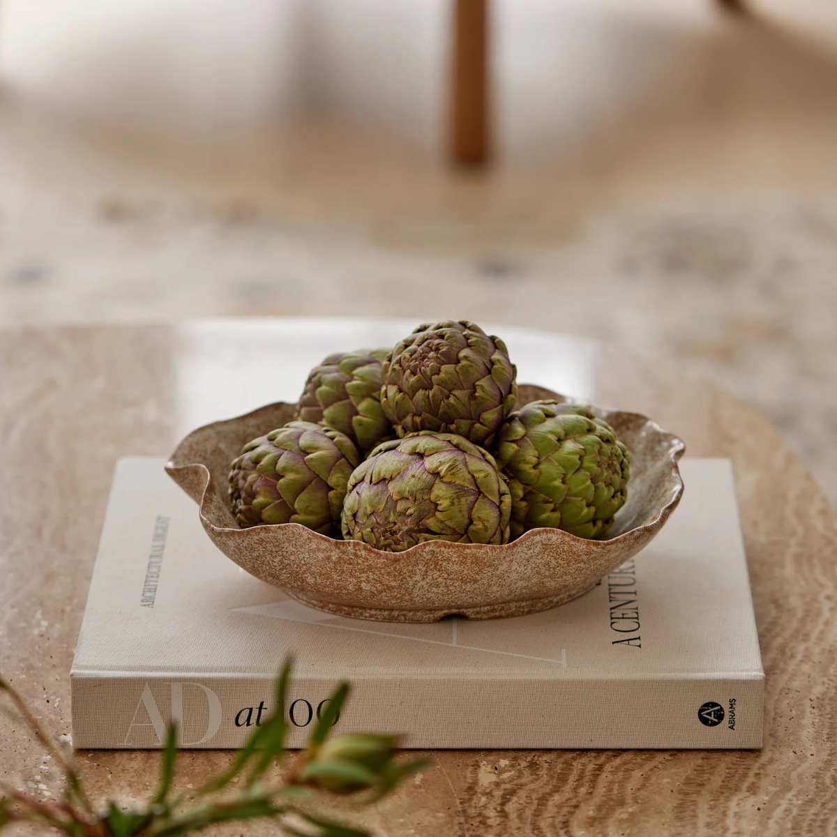 Alba Natural Glazed Decorative Plate - Madras Link - Image 2