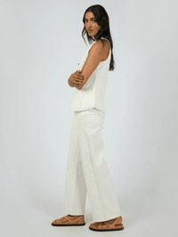 All About EveLena Denim Vest - Vintage White