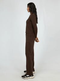 All About EveLuxe Active Long Sleeve Top - Brown