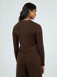 All About EveLuxe Active Long Sleeve Top - Brown