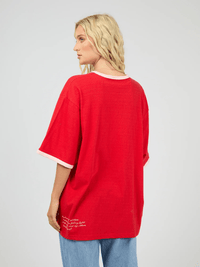 All About EvePostcards Oversized Tee - Red