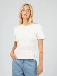 All About EveSoli Ruched Top - White