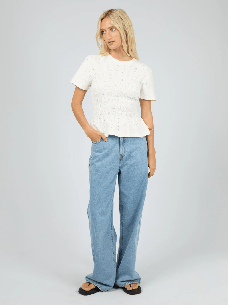 All About EveSoli Ruched Top - White