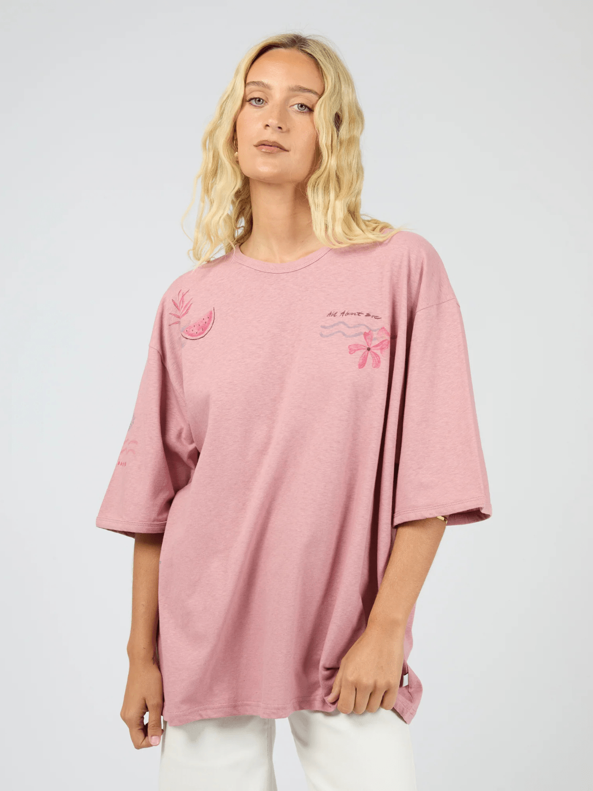 All About EveVacay Oversized Tee - Pink