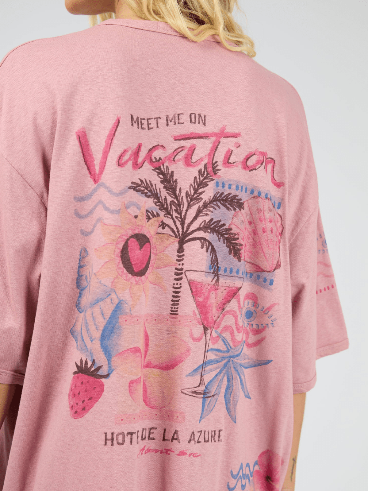 All About EveVacay Oversized Tee - Pink
