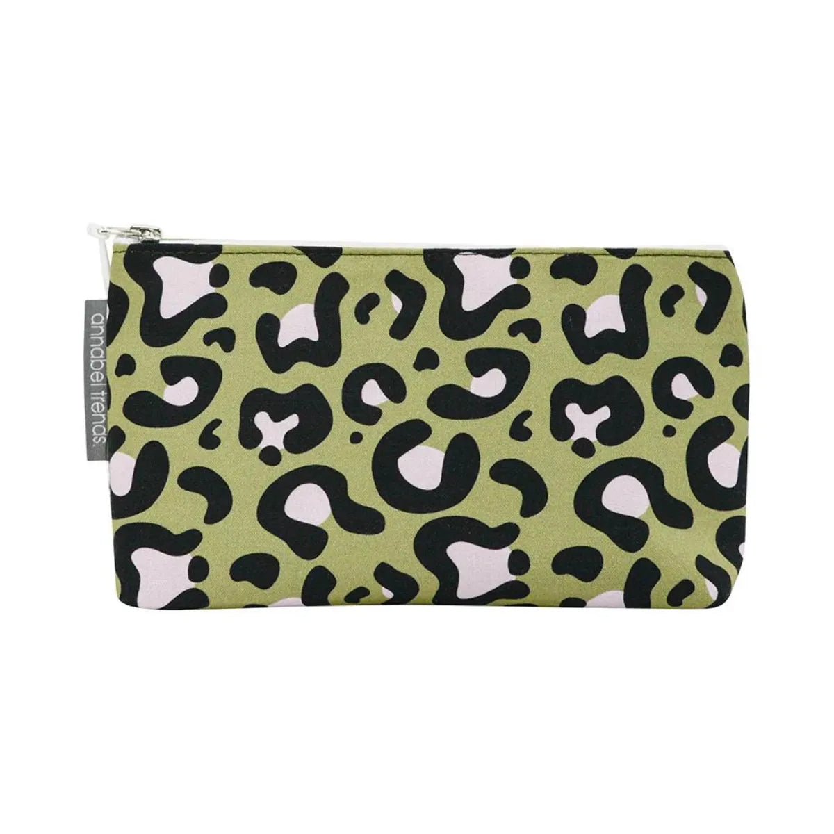 Annabel TrendsCosmetic Bag - Small - Ocelot Pink Khaki