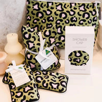 Annabel TrendsCosmetic Bag - Small - Ocelot Pink Khaki