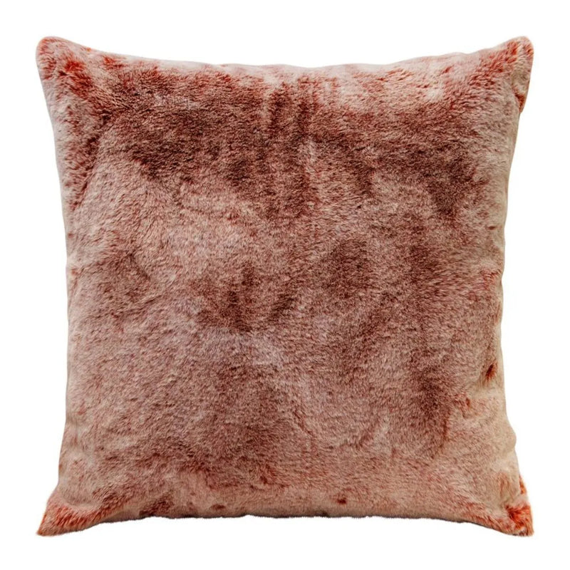Archie Faux Fur Cushion - Terracotta - J.Elliot - Image 1
