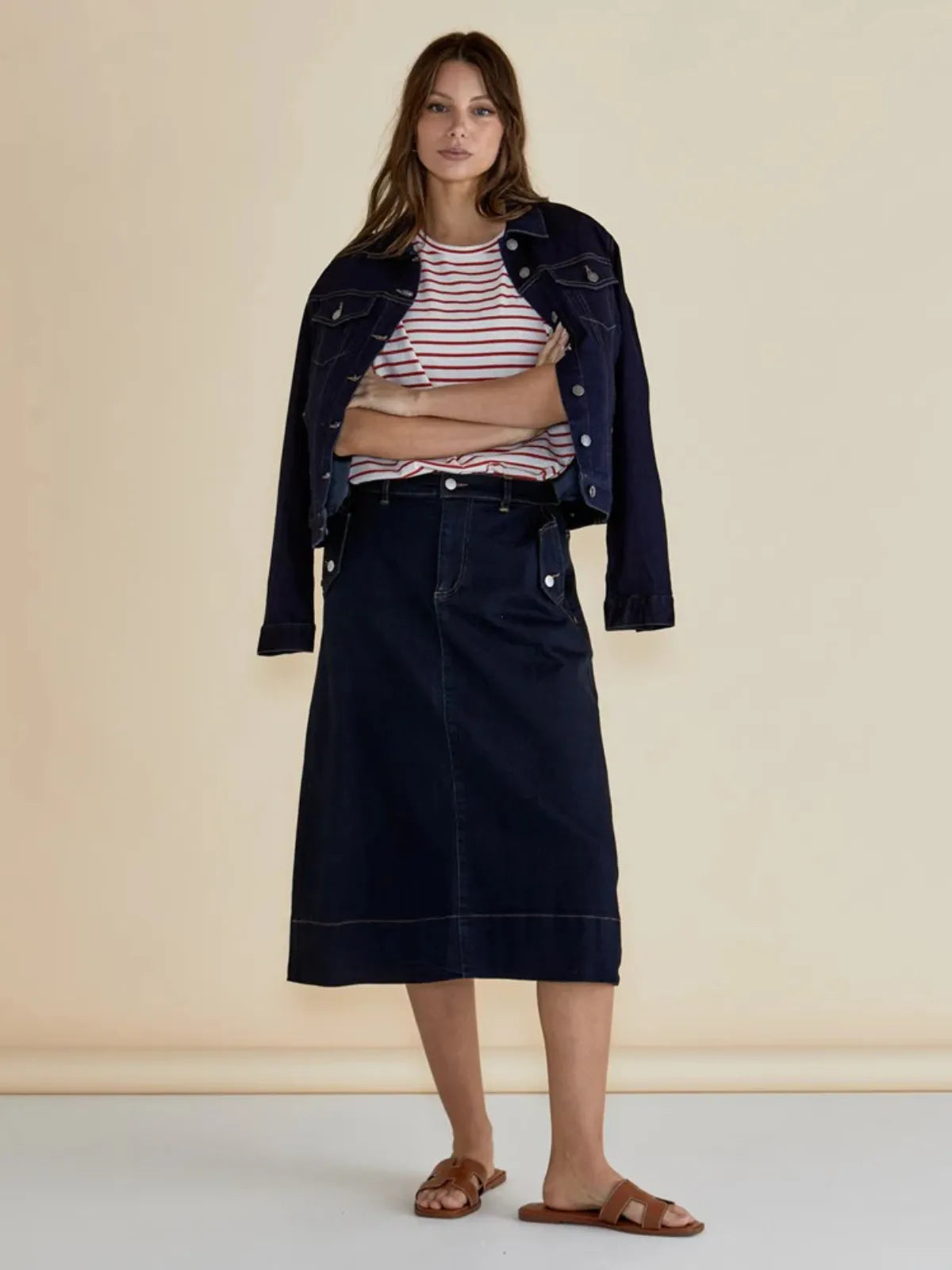 Astra Denim Skirt - Ink - Betty Basics - Image 1