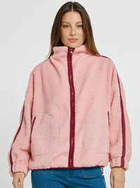 Aubrey Fleece Jacket - Pink/Plum