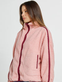 Aubrey Fleece Jacket - Pink/Plum