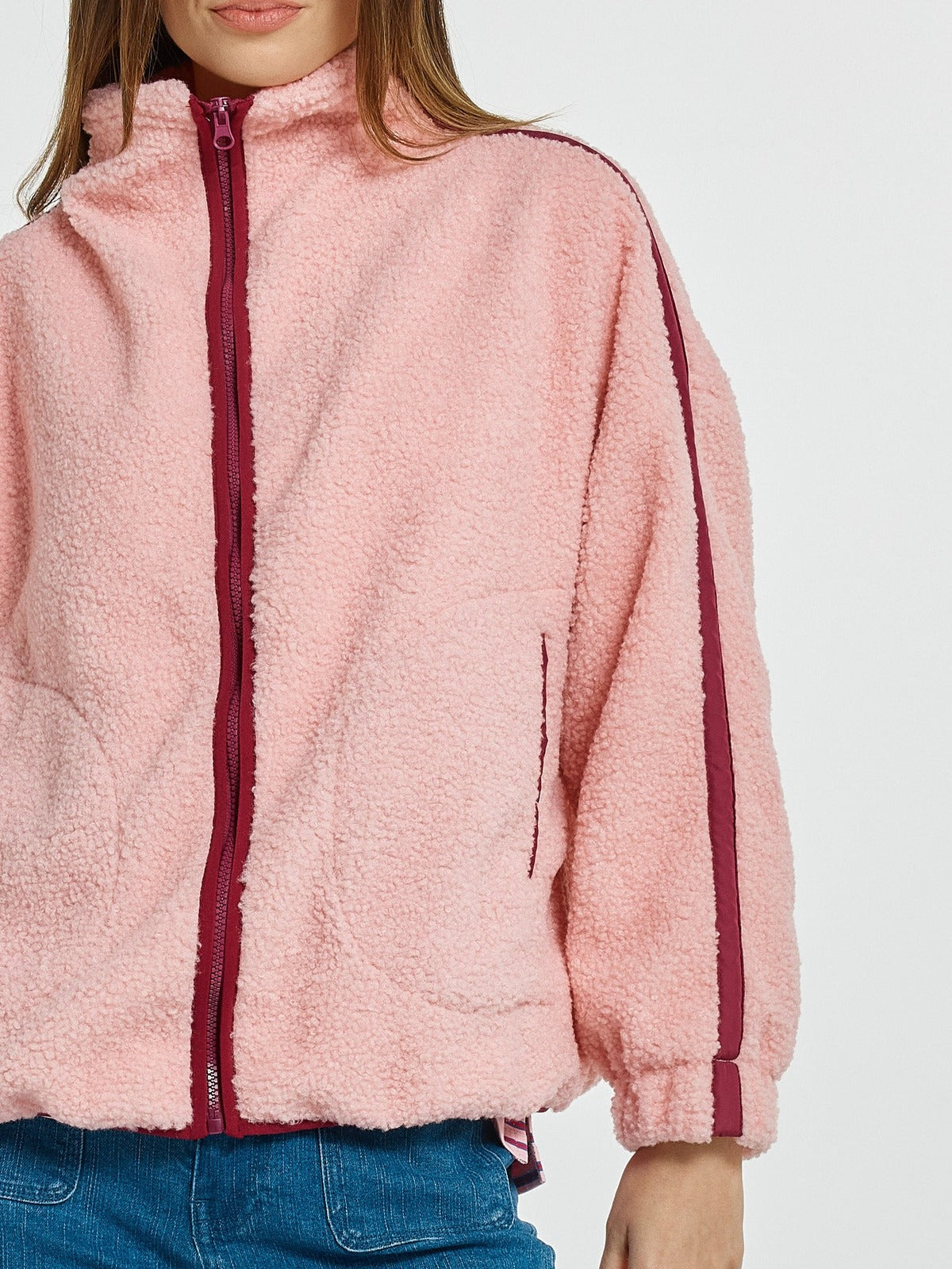 Aubrey Fleece Jacket - Pink/Plum