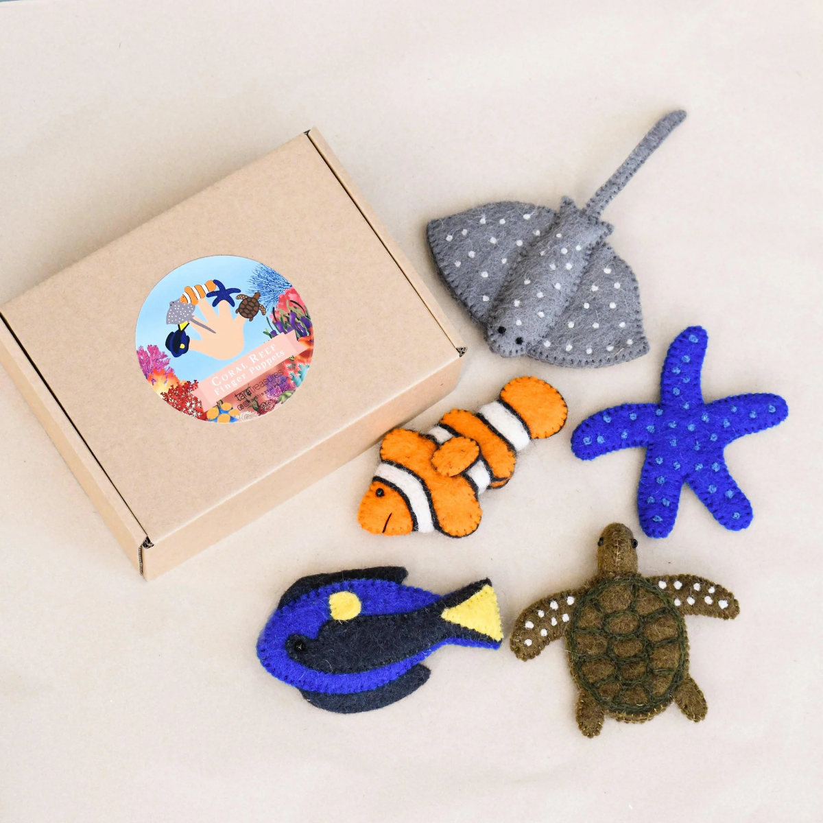 Australian Under the Sea - Finger Puppet Set - Tara Treasures - Image 4