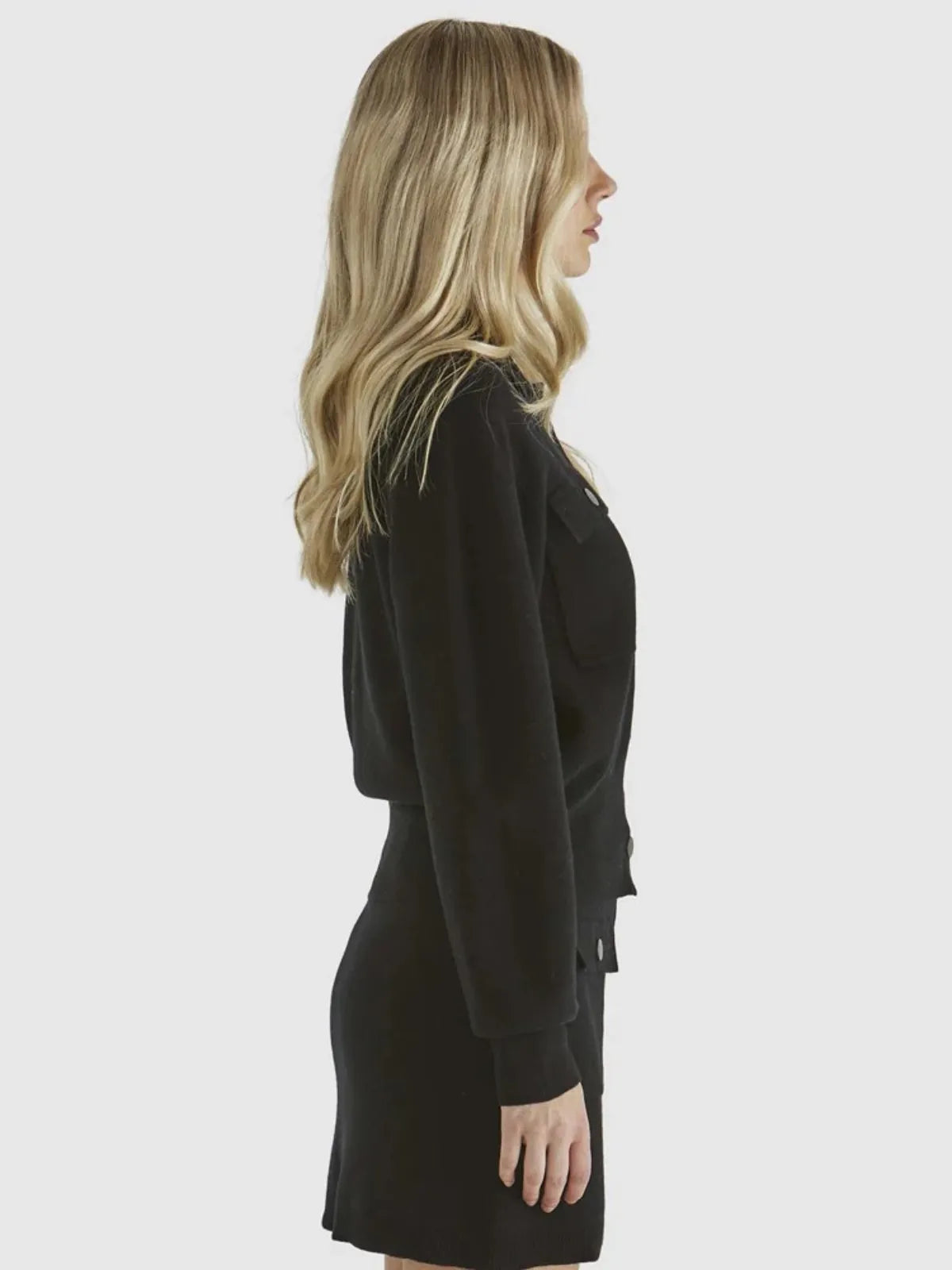 Baldwin Knit Jacket - Black - Sass - Image 4