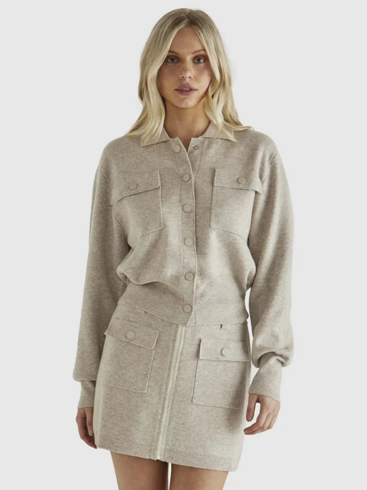 Baldwin Knit Jacket - Oatmeal - Sass - Image 2