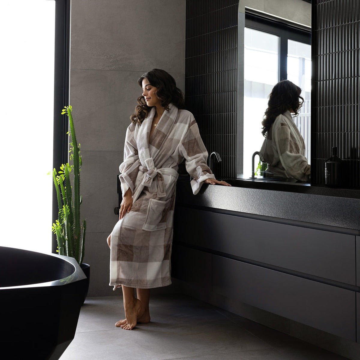 BamburyCharlie Ultraplush Robe - Nougat