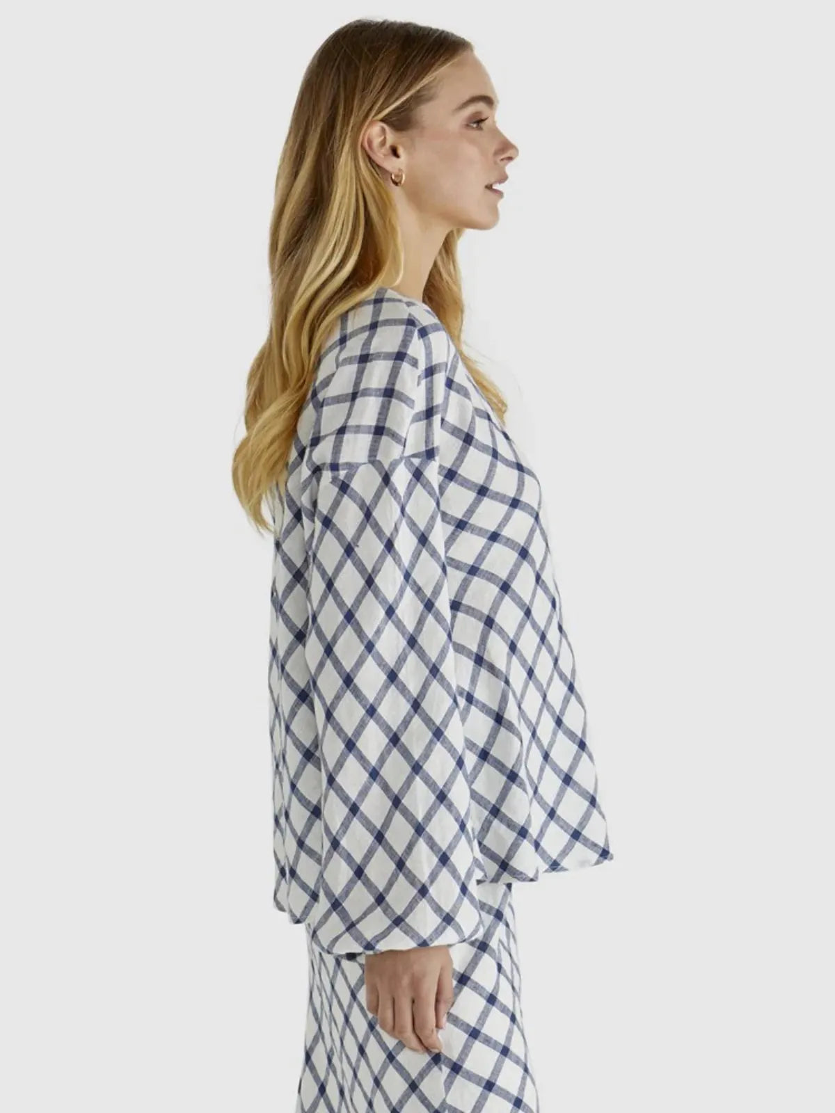 Beau Top - White Check - Sass - Image 2