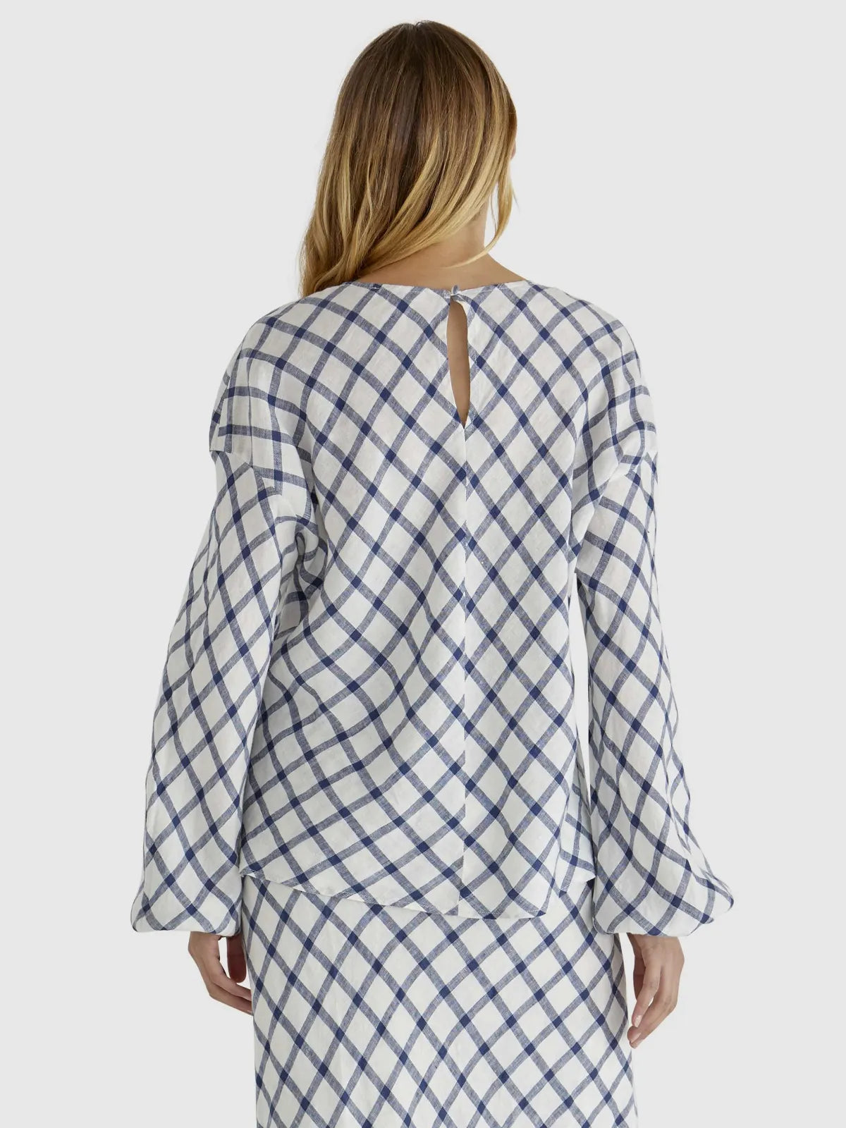 Beau Top - White Check - Sass - Image 3