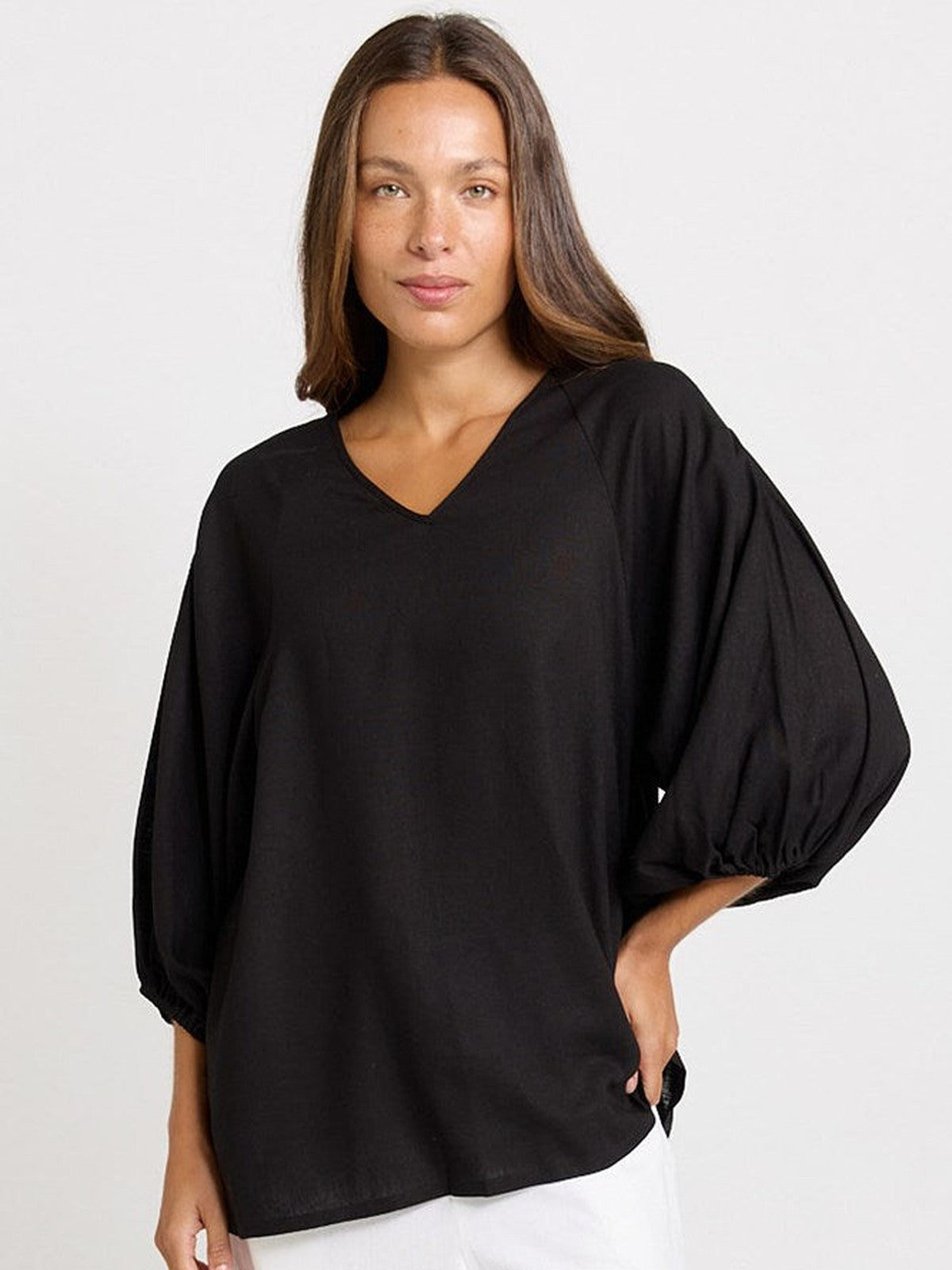 Betty Basics Bella Blouse, Black