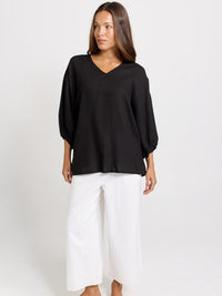 Betty Basics Bella Blouse, Black