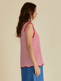 Betty BasicsAviva Tank - Red/White Stripe