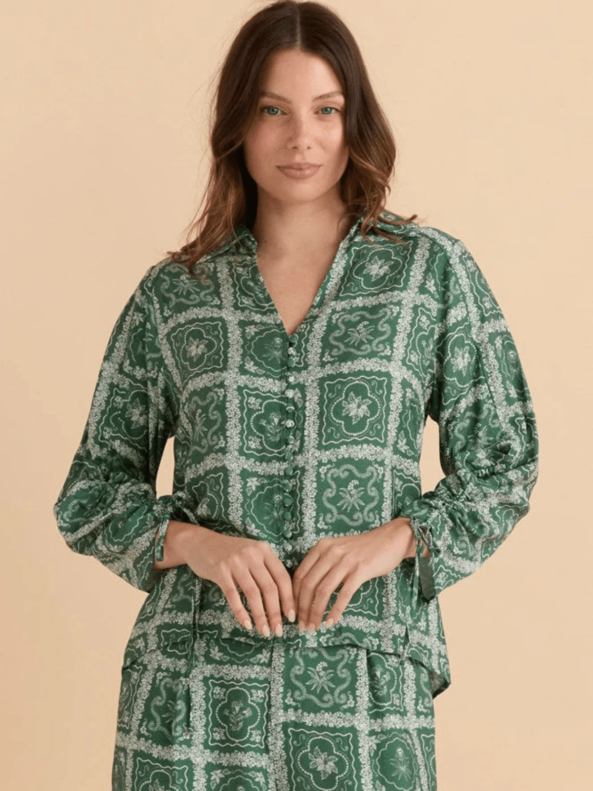 Betty BasicsBelinda Blouse - Floral Tile Print