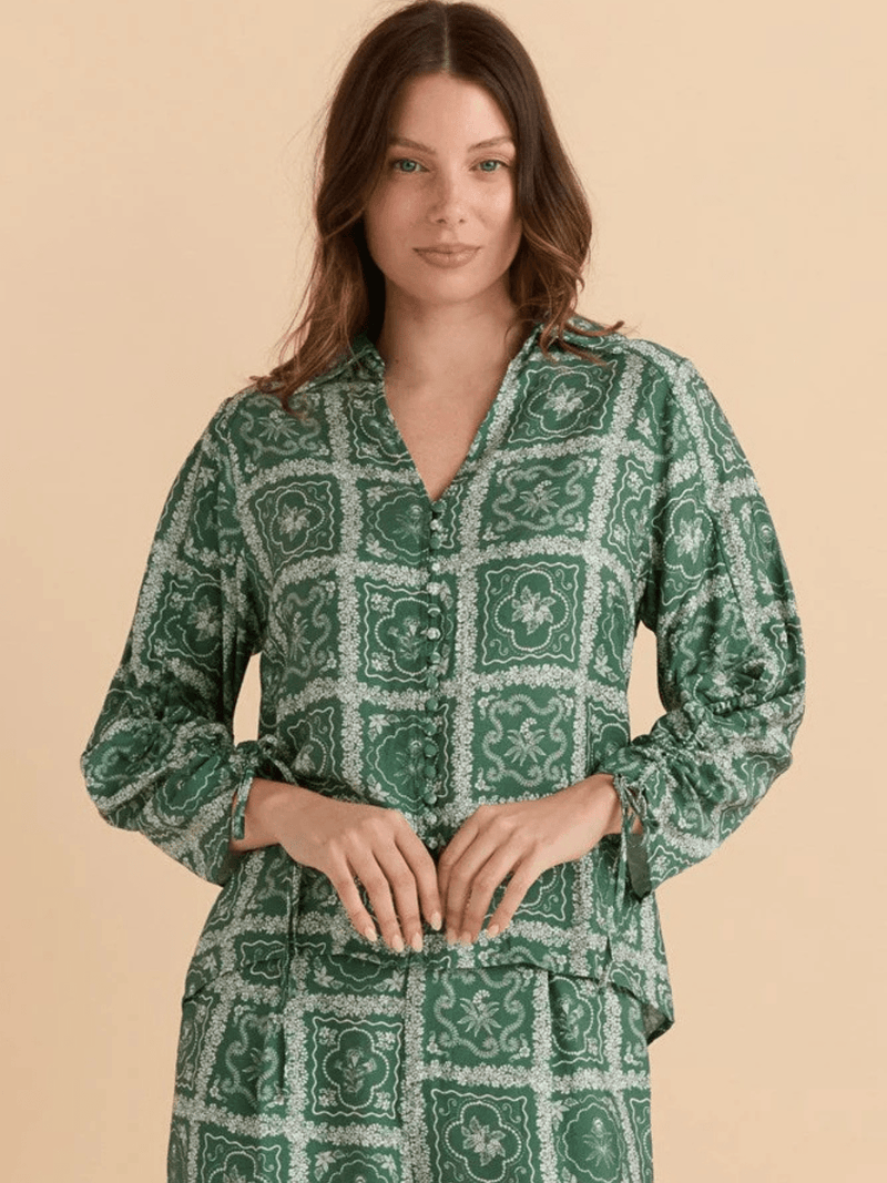 Betty BasicsBelinda Blouse - Floral Tile Print