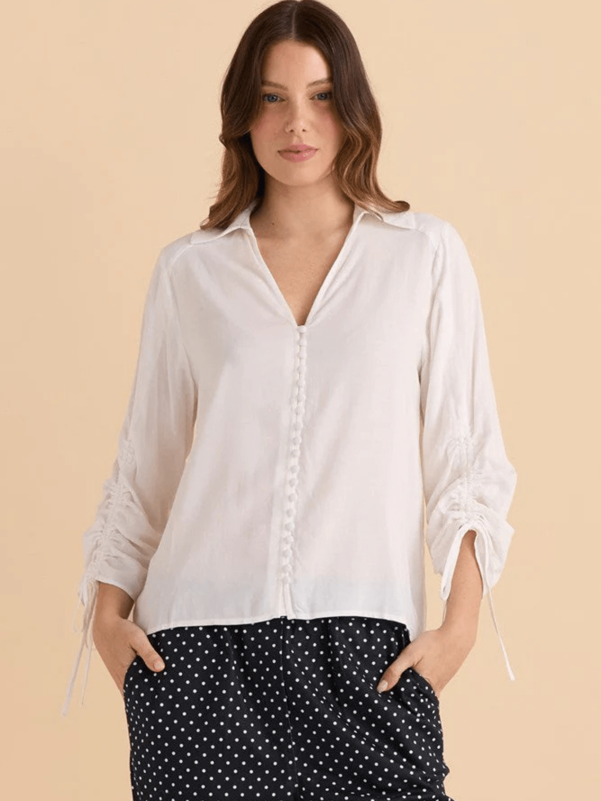 Betty BasicsBelinda Blouse - White