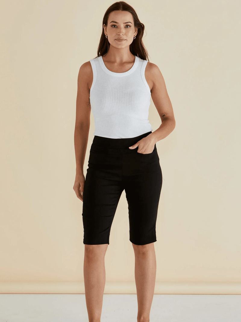 Betty BasicsBermuda Bengaline Short - Black