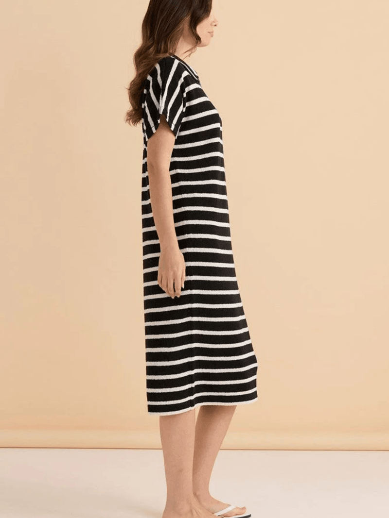 Betty BasicsBradford Knit Polo Dress - Cream/Black