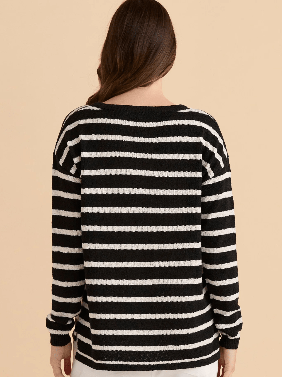 Betty BasicsBradford Knit Top - Cream/Black