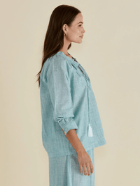 Betty BasicsCharli Blouse - Green Stripe