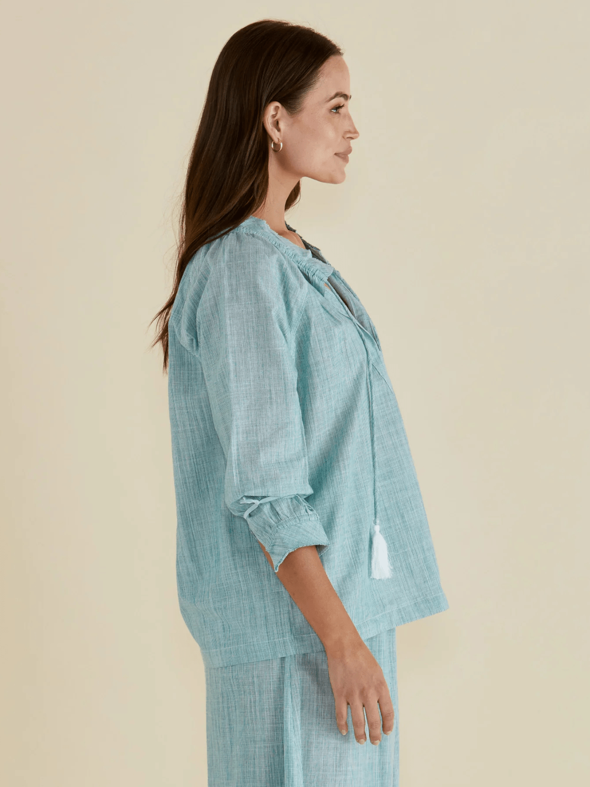 Betty BasicsCharli Blouse - Green Stripe