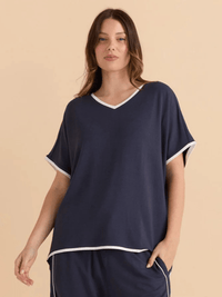 Betty BasicsClara Tee - Petrol/White