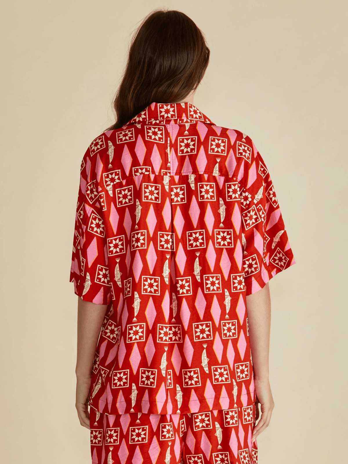 Betty BasicsCopacabana Shirt - Sardinia Geo Print