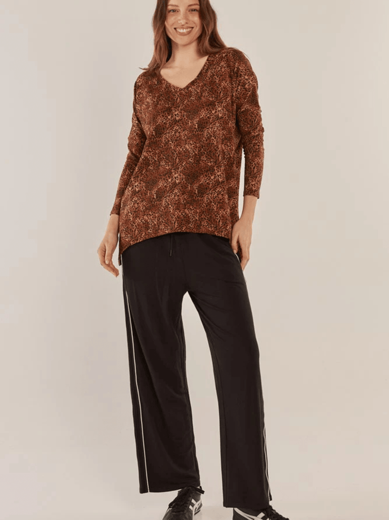 Betty BasicsEvelyn Wide Leg Jogger - Black/White