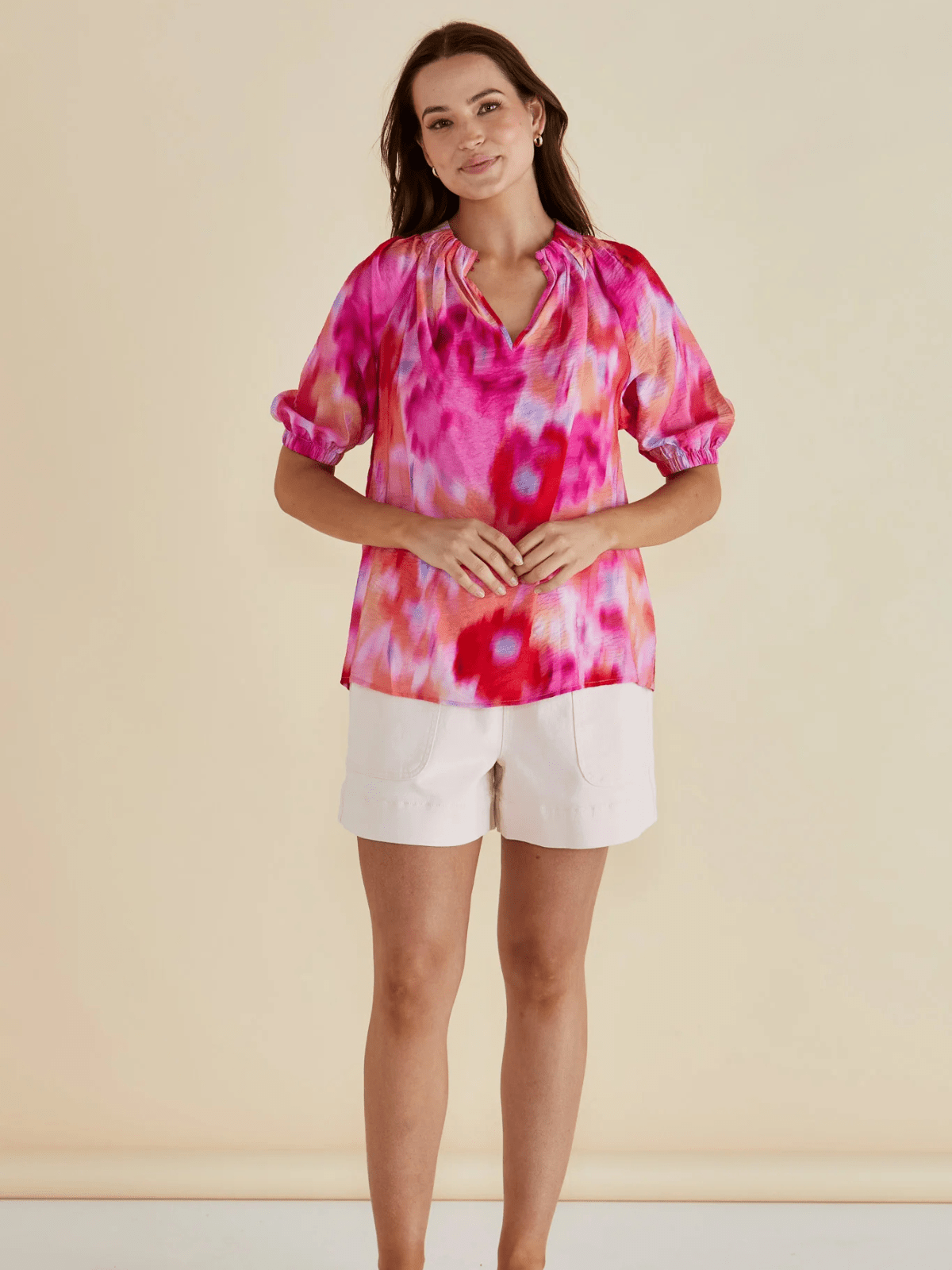Betty BasicsJoanne Blouse - Floral Abstract Print