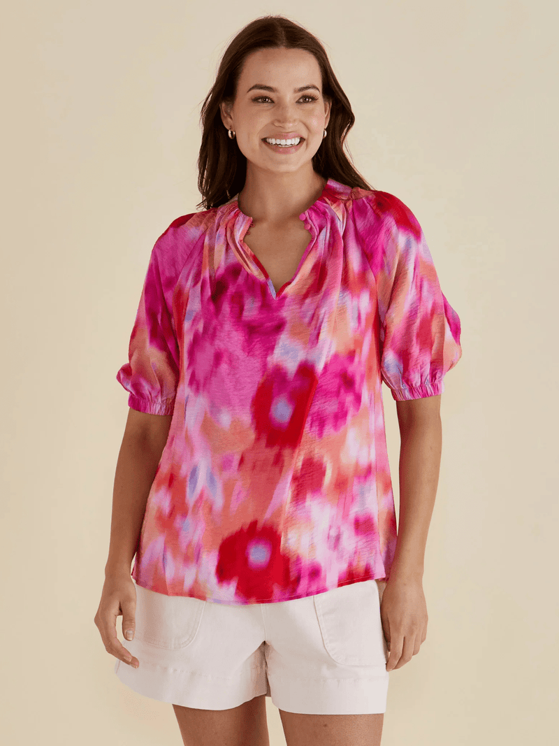 Betty BasicsJoanne Blouse - Floral Abstract Print
