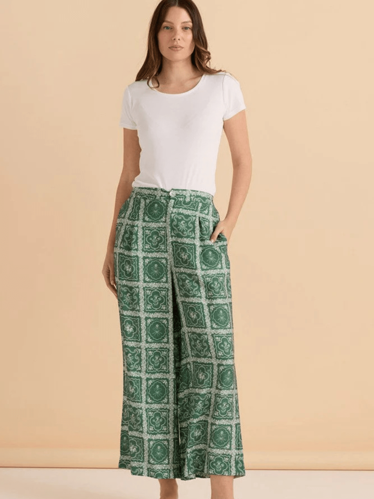 Betty BasicsPearl Polazzo Pant - Floral Tile Print