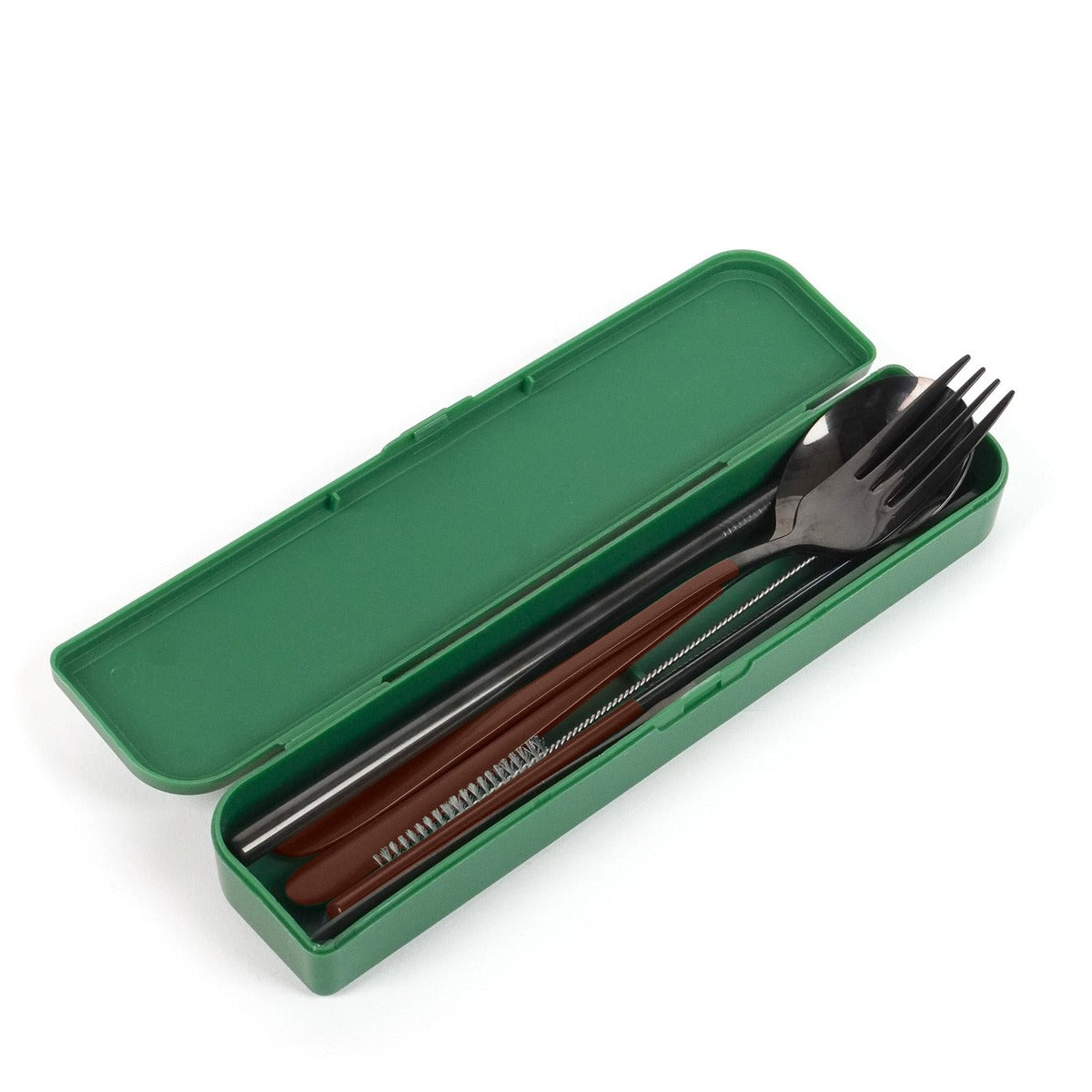 Take Me Away Cutlery Kit - Black with Chocolate Handle