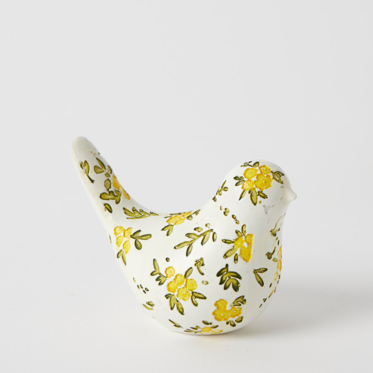 Blooming Bird Sculpture Small - White - Pilbeam Living - Image 1