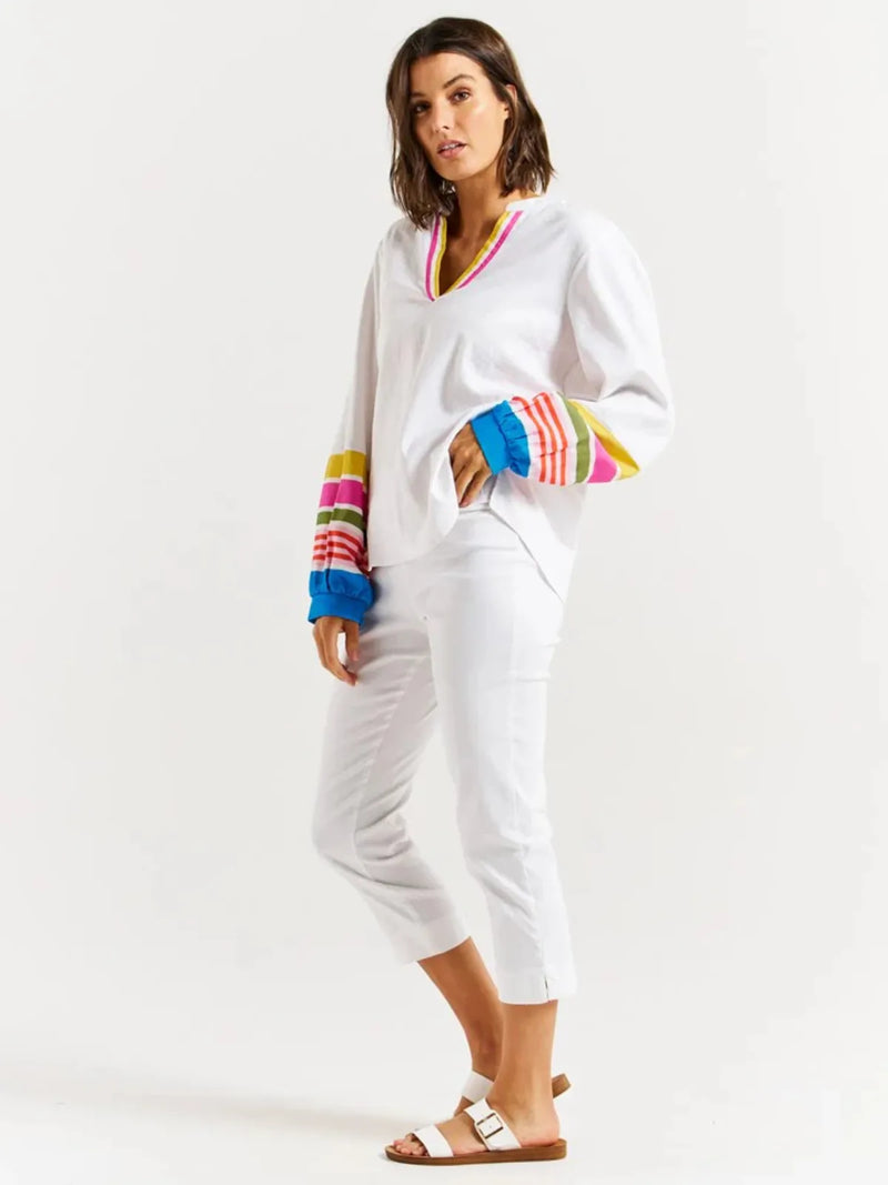 Blossom Blouse - White - Betty Basics - Image 1