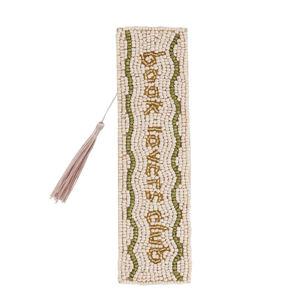 Book Lover Beaded Bookmark | Nude