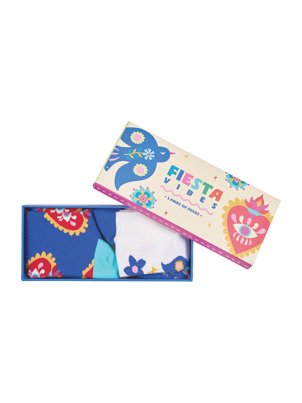 Annabel Trends Boxed Socks, Fiesta Vibes, 2pc